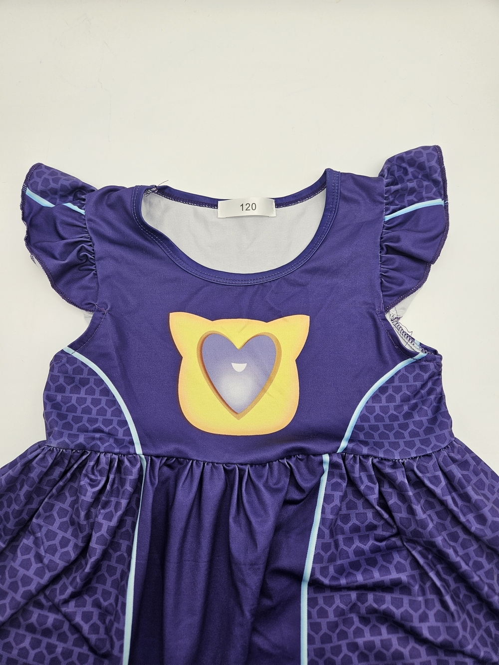 Girls Purple SuperKitties Dress - Picture 2 of 5